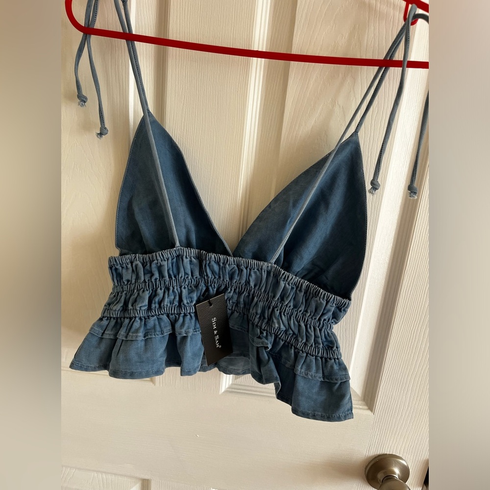 Short denim top